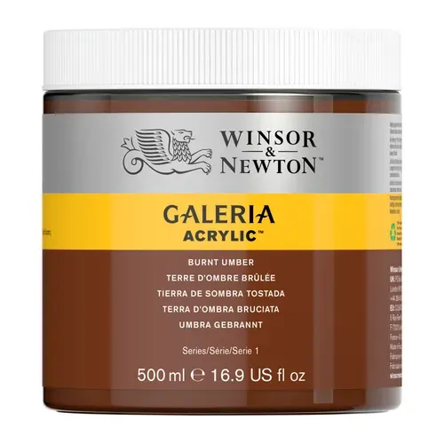 Winsor & Newton Galeria Acrylic Burnt Umber 500ml