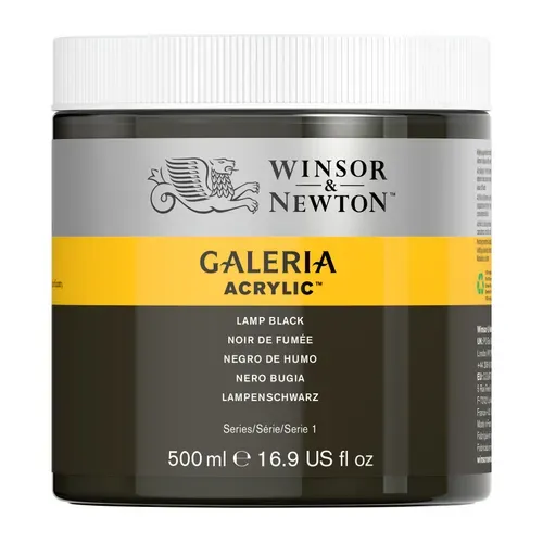 Winsor & Newton Galeria Acrylic Lamp Black 500ml