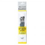 Winsor & Newton Pincel Foundation Acrílico Mango Corto 3 Pack No. 2