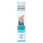 Winsor & Newton Pincel Foundation Acuarela Mango Corto 6 Pack No. 15