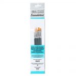 Winsor & Newton Pincel Foundation Acuarela Mango Corto 6 Pack No. 16