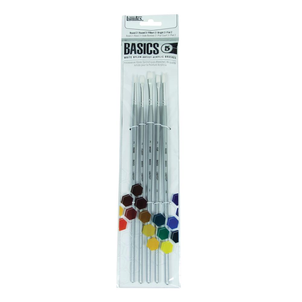 Liquitex Basics Set De 5 Pinceles Mango Largo