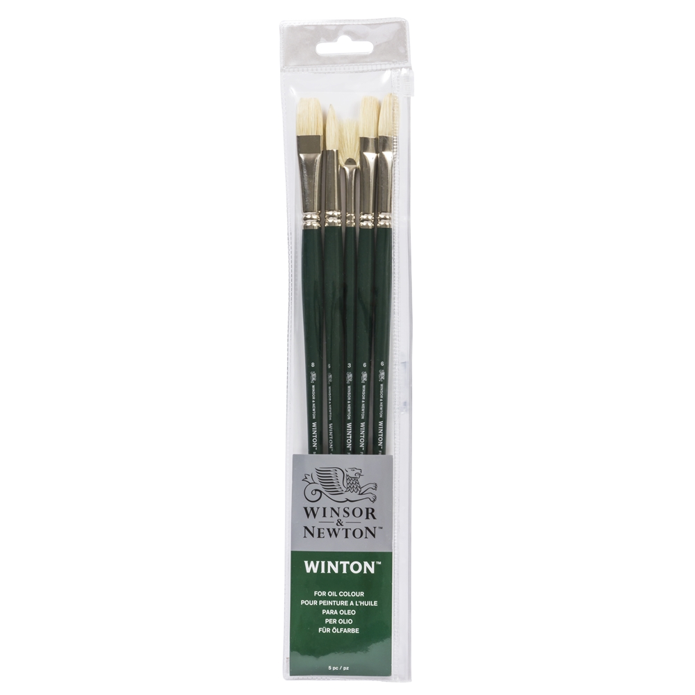 Winsor & Newton Set x5 Pinces Winton Mango Largo