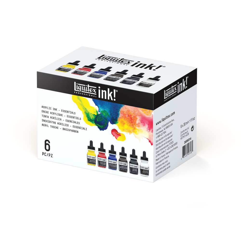 Liquitex Set Tinta Acrílica Colores Esenciales x6