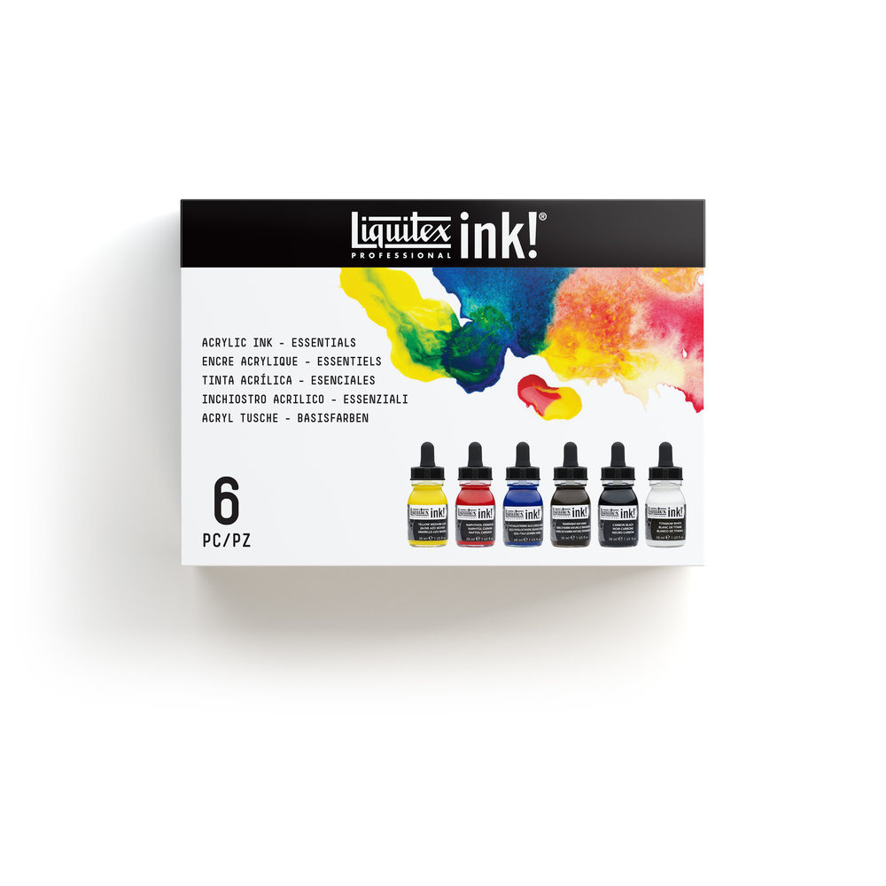 Liquitex Set Tinta Acrílica Colores Esenciales x6