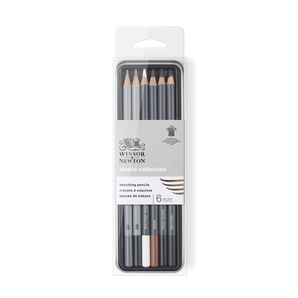 Winsor & Newton Studio Collection Lápices de Dibujo x6