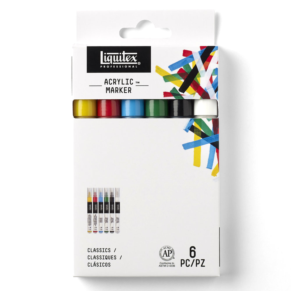 Liquitex Paint Marker Set 6 Punta Fina Clásicos