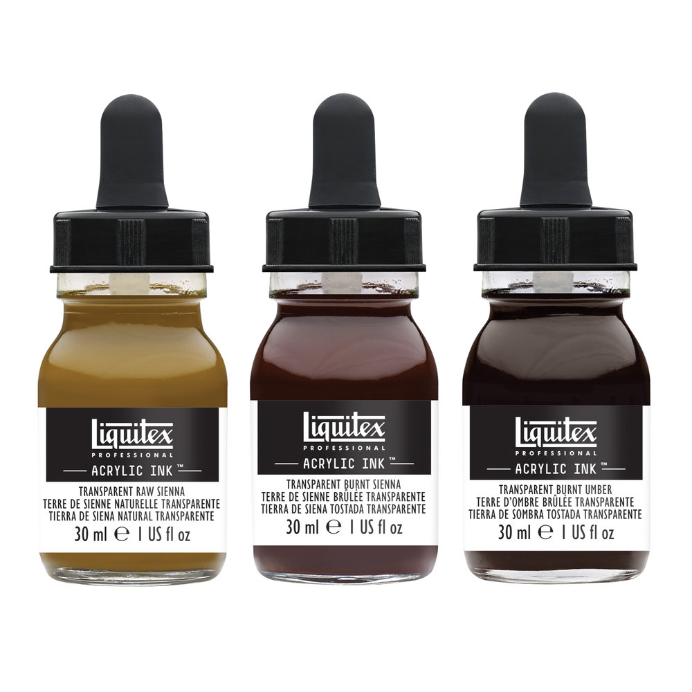 Liquitex Tinta Acrílica Ink! Pack 3 Colores Transparentes