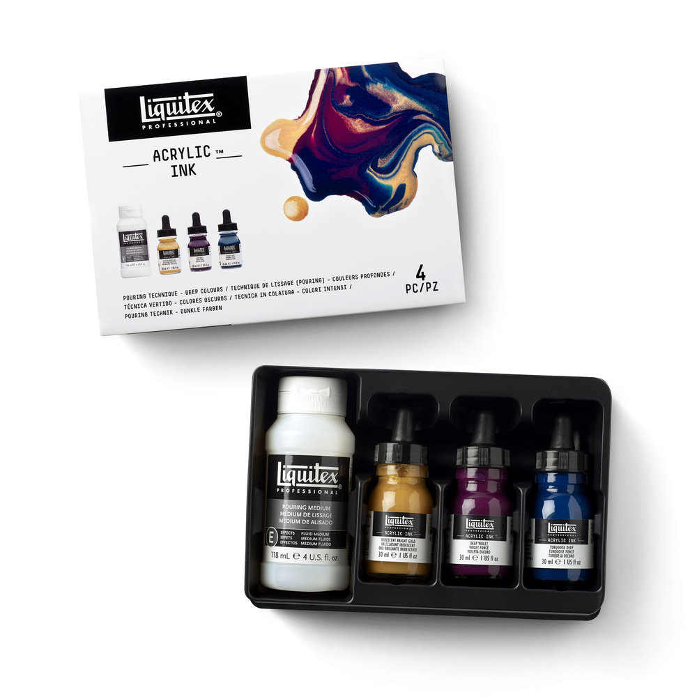 Liquitex Set Ink! Técnica De Vertido - Colores Oscuros