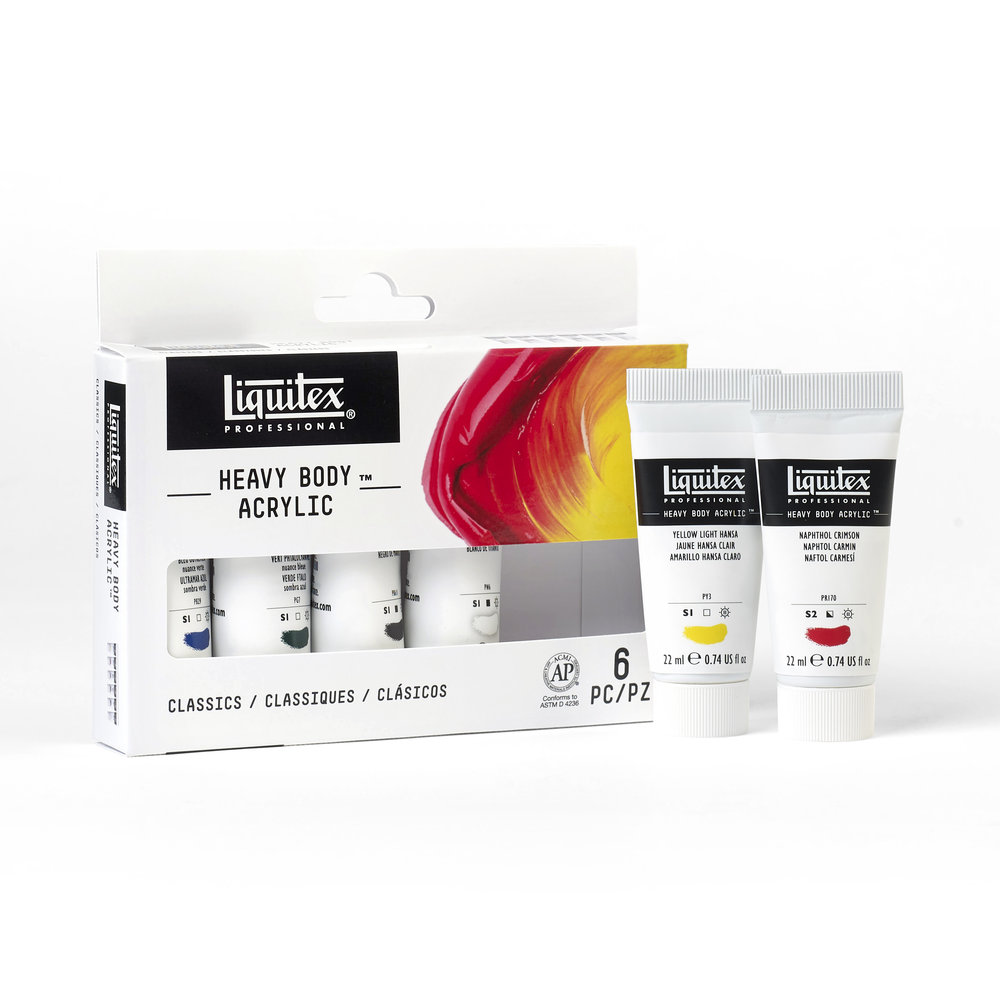 Liquitex Profesional Heavy Body Set 6x22ml Colores Clásicos