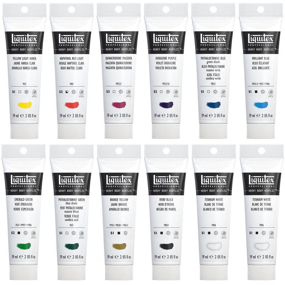 Liquitex Profesional Heavy Body Set 12x59ml Colores Clásicos