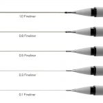 Winsor & Newton Fineliner Negro Set Surtido x5