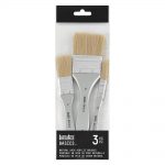 Liquitex Basics Pinceles de Pelo de Cerda Natural Set x3