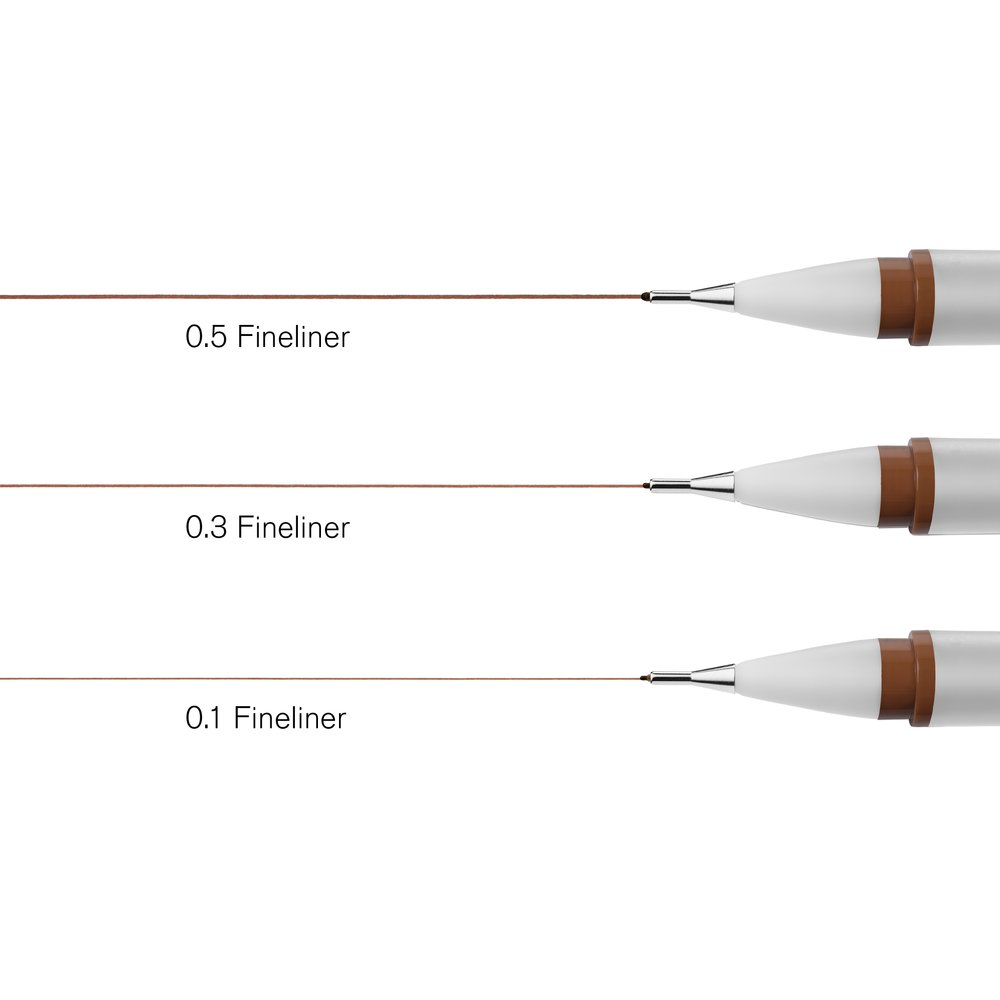 Winsor & Newton Fineliner Sepia Set x3 Ast