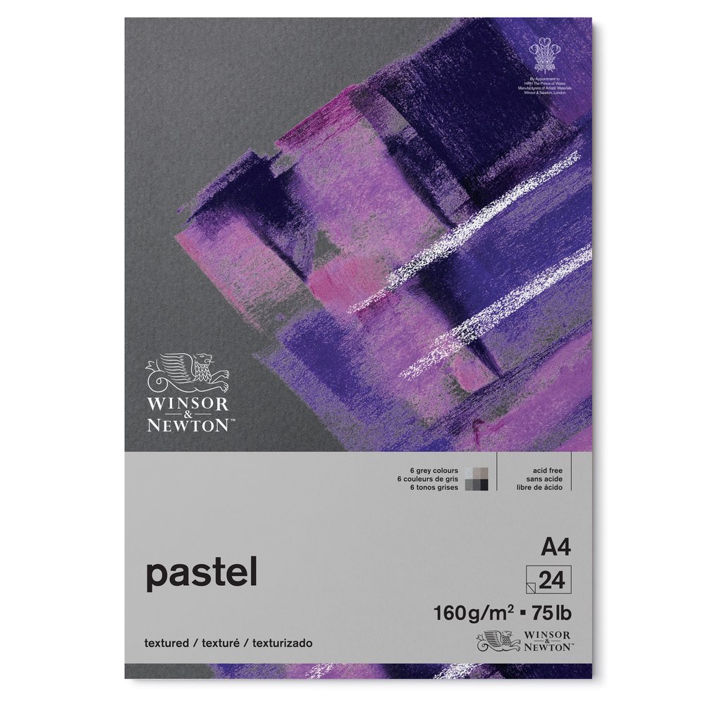 Winsor & Newton Papel Pastel Bloc 6 Colores Grises 160G A4 24 Hojas