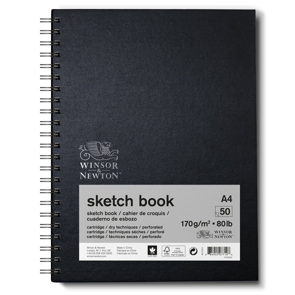 Winsor & Newton Papel Esbozo Cuaderno De Esbozo Espiral 170G A4 50 Hojas