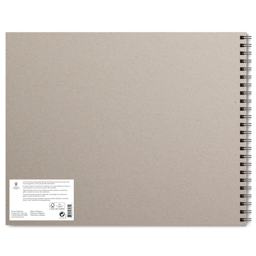 Winsor & Newton Papel Esbozo Bloc Espiral Extra Blanco 110G 35,6x43,2cm 50 Hojas