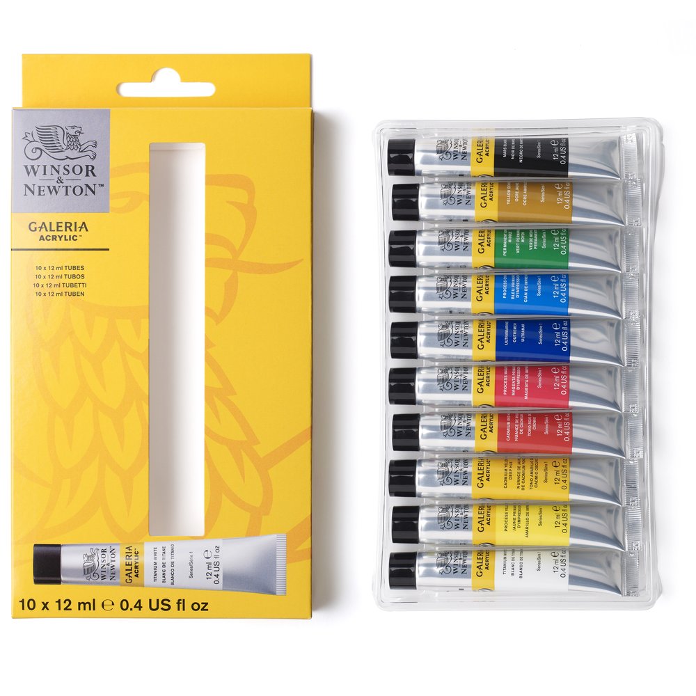 Winsor & Newton Acrilico Galeria 10x12ml Set De Iniciación