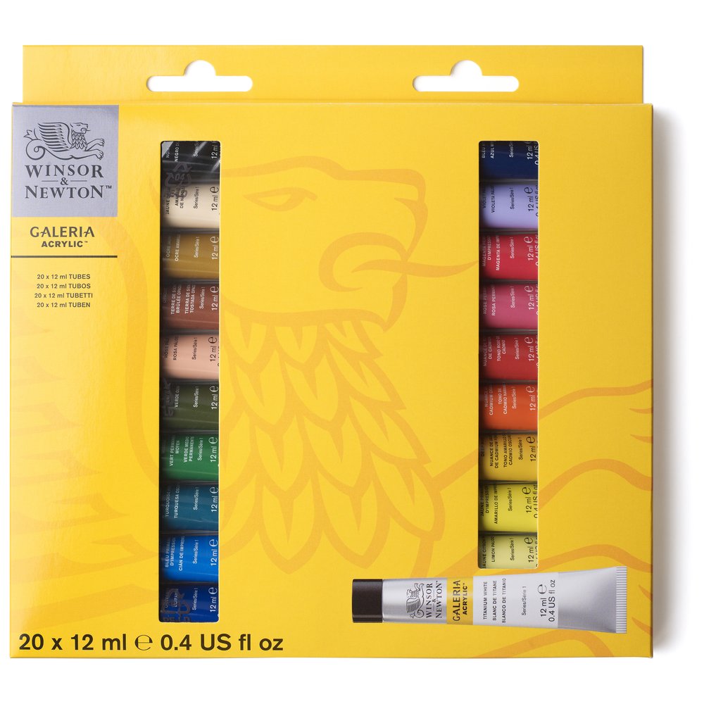 Winsor & Newton Acrilico Galeria 20x12ml Set De Iniciación