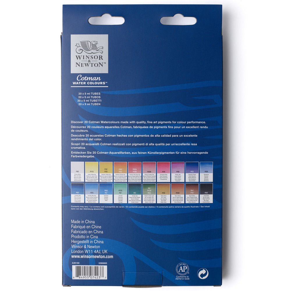 Winsor & Newton Acuarela Cotman 20x5ml Set Iniciación