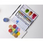 Winsor & Newton Acuarela Profesional Caja de Metal 12x5ml Tubos