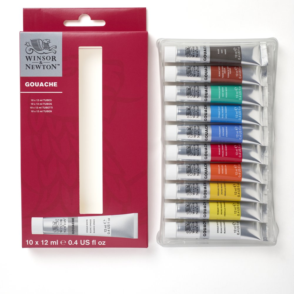 Winsor & Newton Gouache 10x12ml Set De Iniciación