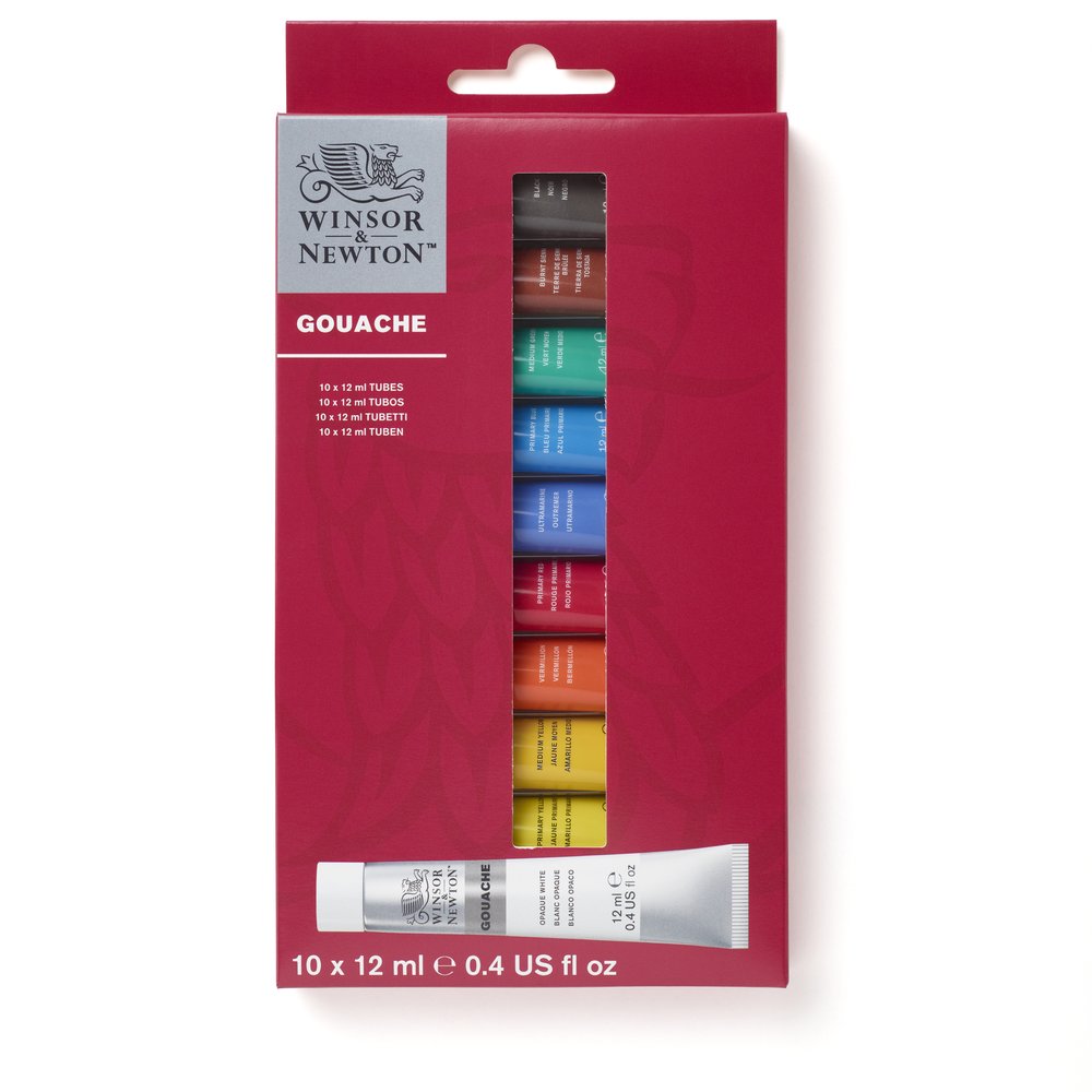 Winsor & Newton Gouache 10x12ml Set De Iniciación