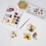 Winsor & Newton Acuarela Cotman Set Bolsillo Floral 8x1/2 Godets