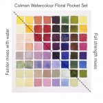 Winsor & Newton Acuarela Cotman Set Bolsillo Floral 8x1/2 Godets