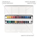 Winsor & Newton Acuarela Cotman Caja de Metal Sketcher 24x1/2 godets