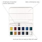 Winsor & Newton Acuarela Cotman Pincel Set 12 semi godet