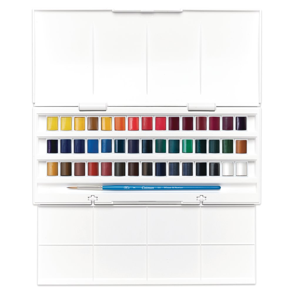 Winsor & Newton Acuarela Cotman Caja 45x1/2 Godet