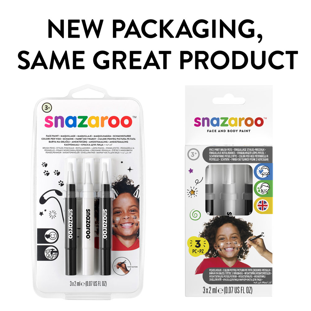 Snazaroo Pack de Rotuladores de Maquillaje Monocromo