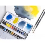 Winsor & Newton Acuarela Profesional Caja Metálica de Viaje x18 semi godet