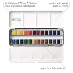 Winsor & Newton Acuarela Profesional Caja Metal 24 Semi Godet