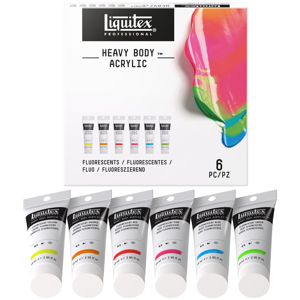 Liquitex Acrílico Heavy Body Set 6x59ml Fluorescentes