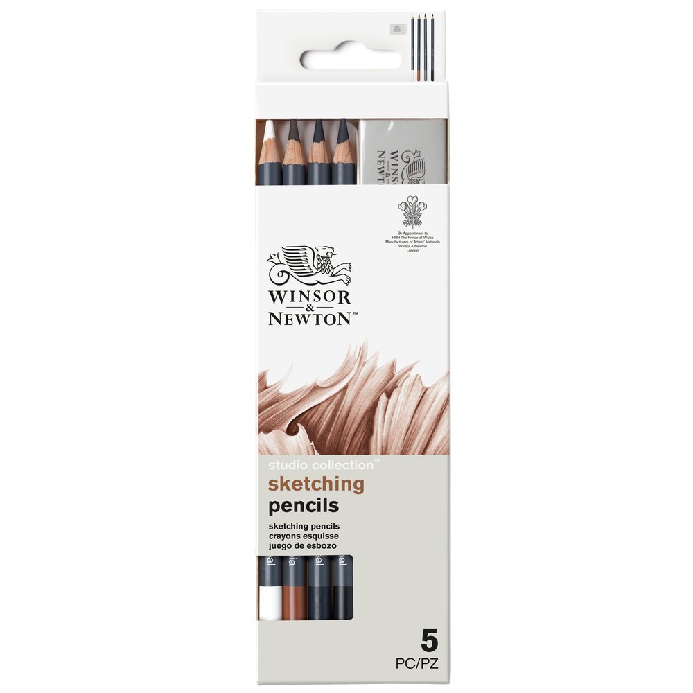 Winsor & Newton Studio Collection Blister 4 Lápices de Esbozo + Goma