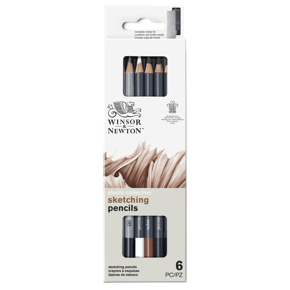 Winsor & Newton Studio Collection Lápices de Dibujo x6