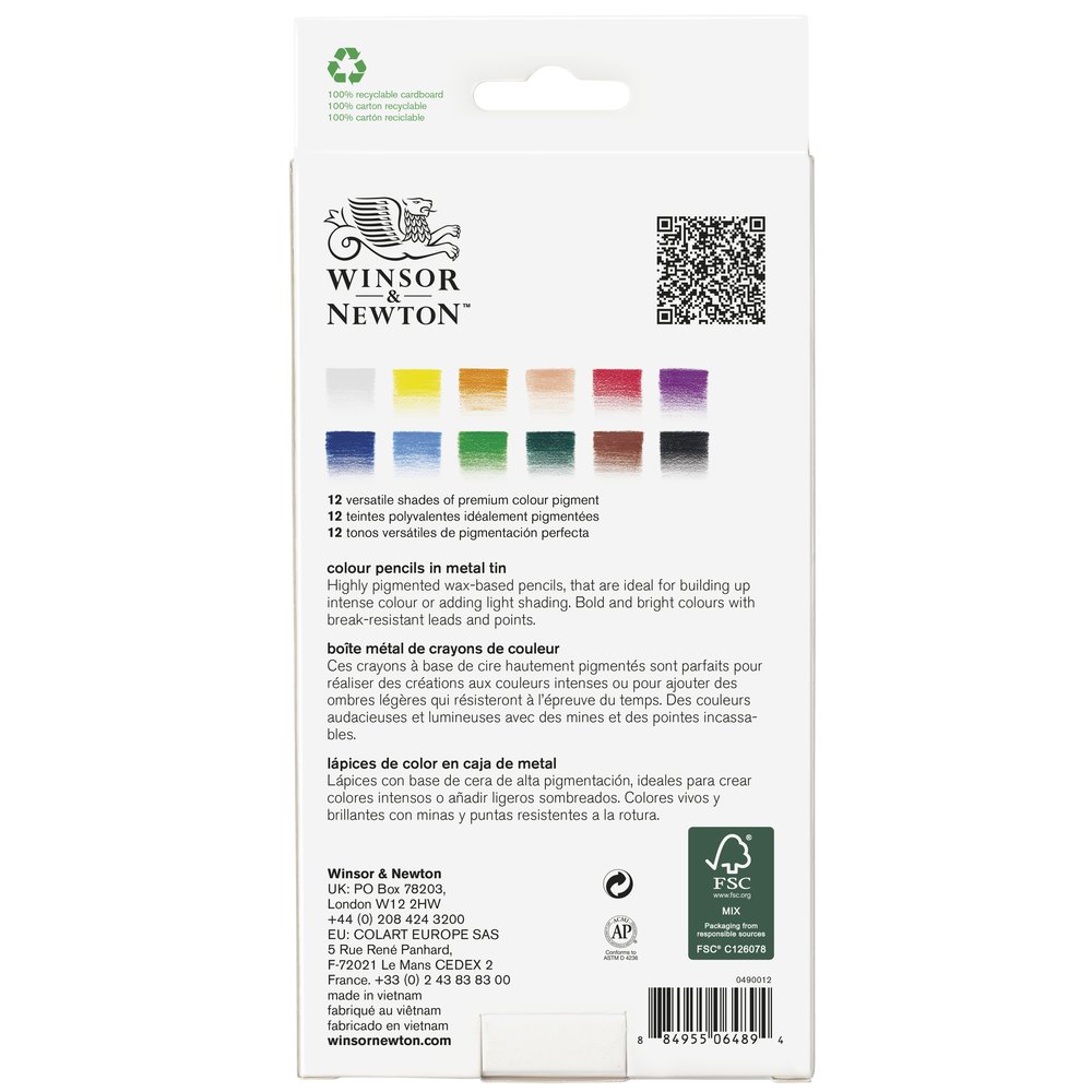 Winsor & Newton Studio Collection Lápices de Color x12