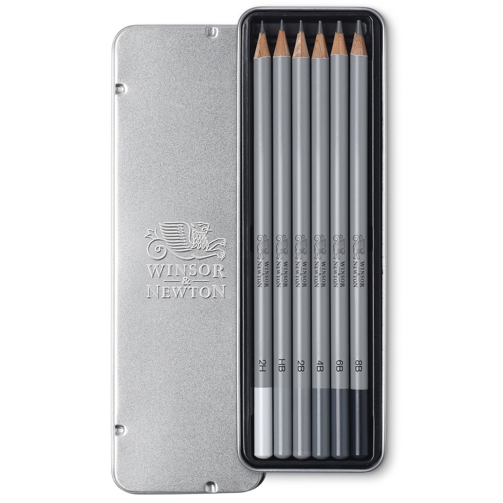 Winsor & Newton Studio Collection Lápices de Grafito x6 Surtido