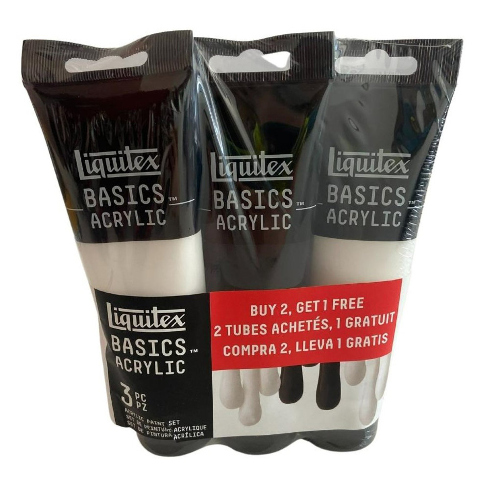 Liquitex Acrílico Basics Set 3x118ml Monocromático