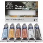 Winsor & Newton Aquarela Cotman Winsor & Newton de cores metálicas 6 tubos