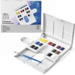 Winsor & Newton Acuarela Cotman Caja Compacta 14x1/2 godet + pincel