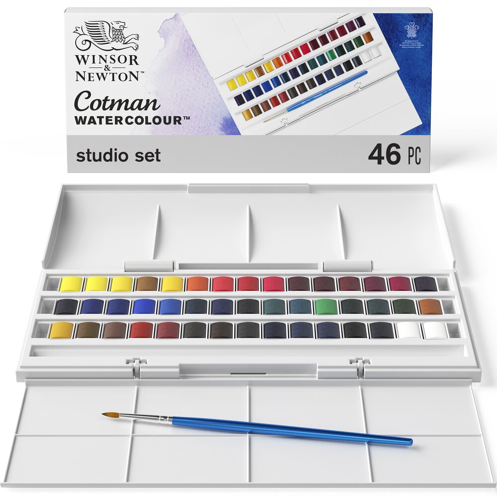 Winsor & Newton Acuarela Cotman Caja 45x1/2 Godet