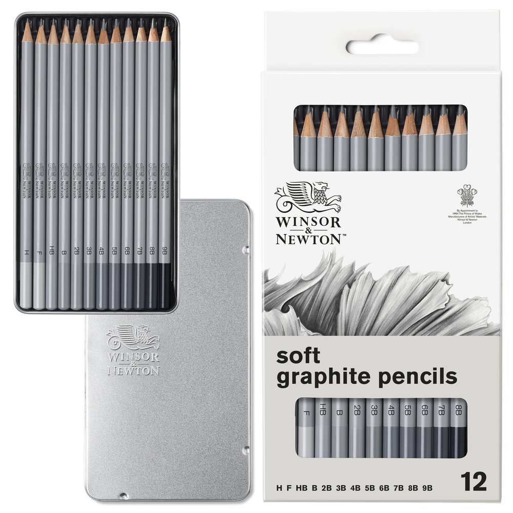 Winsor & Newton Studio Collection Lápices de Grafito x12 Suave