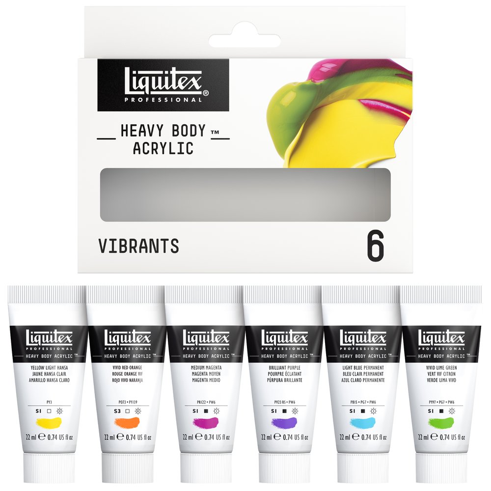 Liquitex Profesional Heavy Body Set 6x22ml Colores Vibrantes