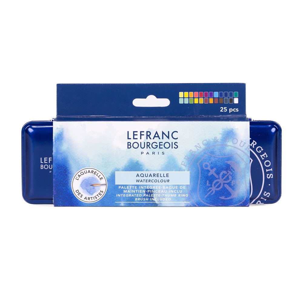 Lefranc Bourgeois Fine Acuarela Set Metal 24 Mg