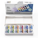 Winsor & Newton Acuarela Cotman Caja de Plástico Sketcher 12x1/2 godets