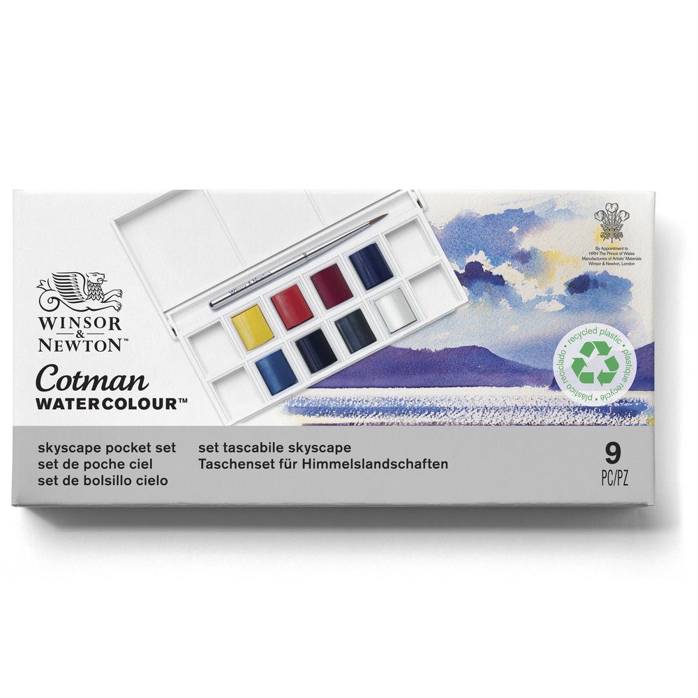 Winsor & Newton Acuarela Cotman Set Bolsillo Cielo 8x1/2 Godets