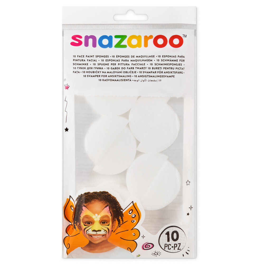 Snazaroo Esponjas Semicirculares de Alta Densidad - Set de 10 - Universal